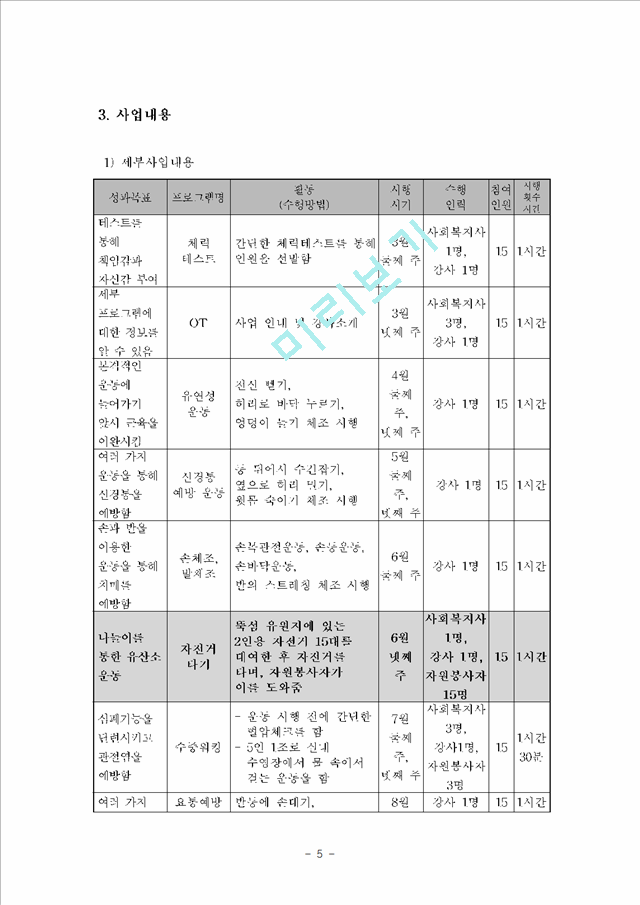 1000원][사회복지 사업계획서] 어르신들의 임파워먼트를 위한 심신 건강증진 프로포절 (사업명다시 떠오르는 해).hwp